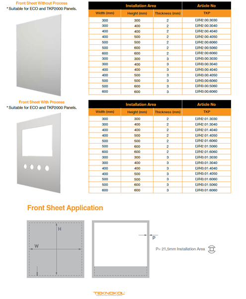 Front Sheet List