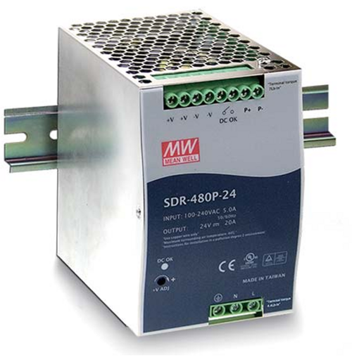 SDR-480P Single Output Industrial DIN RAIL with PFC and Parallel Function 480W 